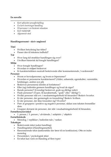 analysemodel novelle analysemodel novelle